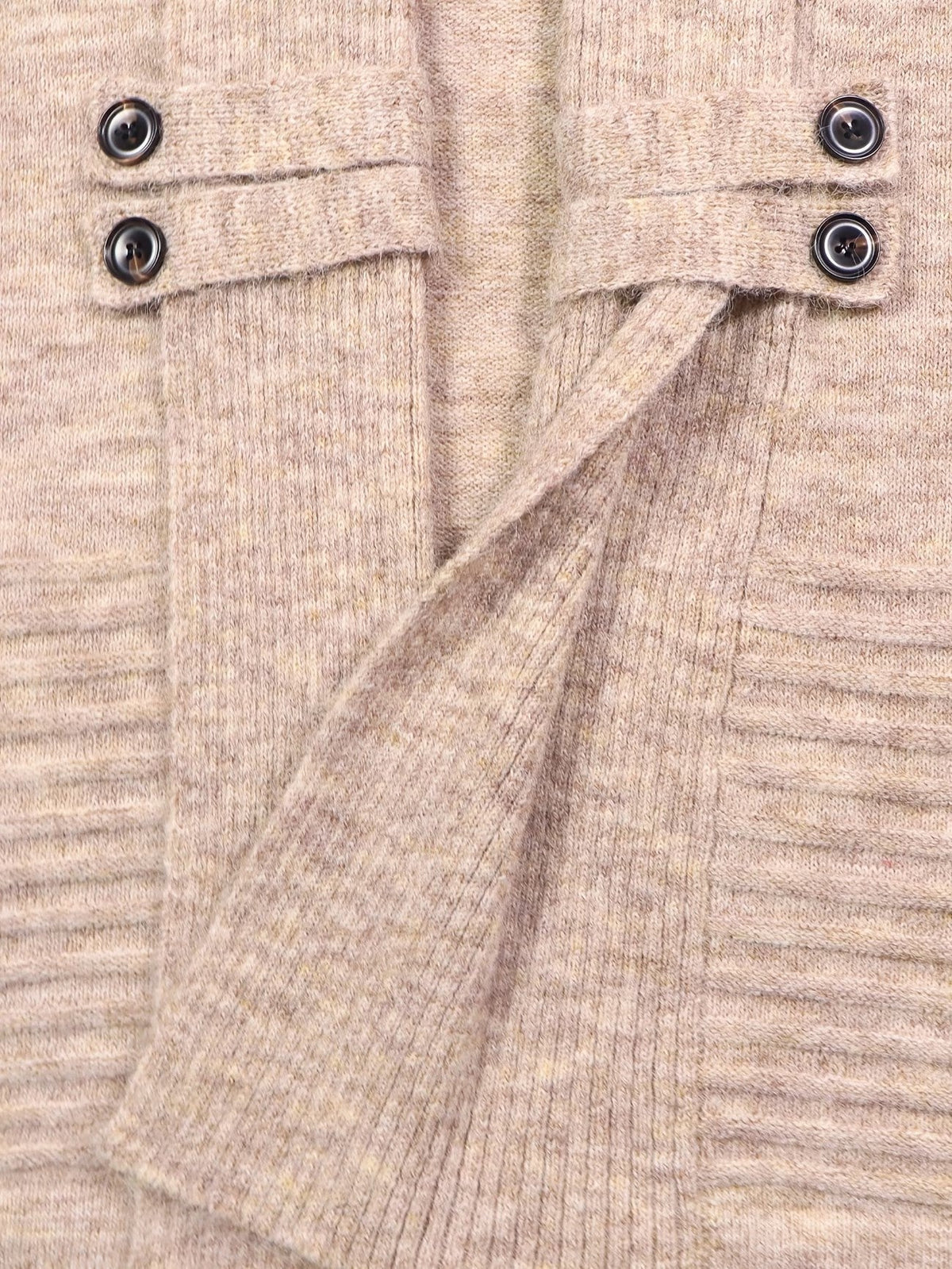 Eulalia | Gilet en Maille Côtelée à Boutons Latéraux