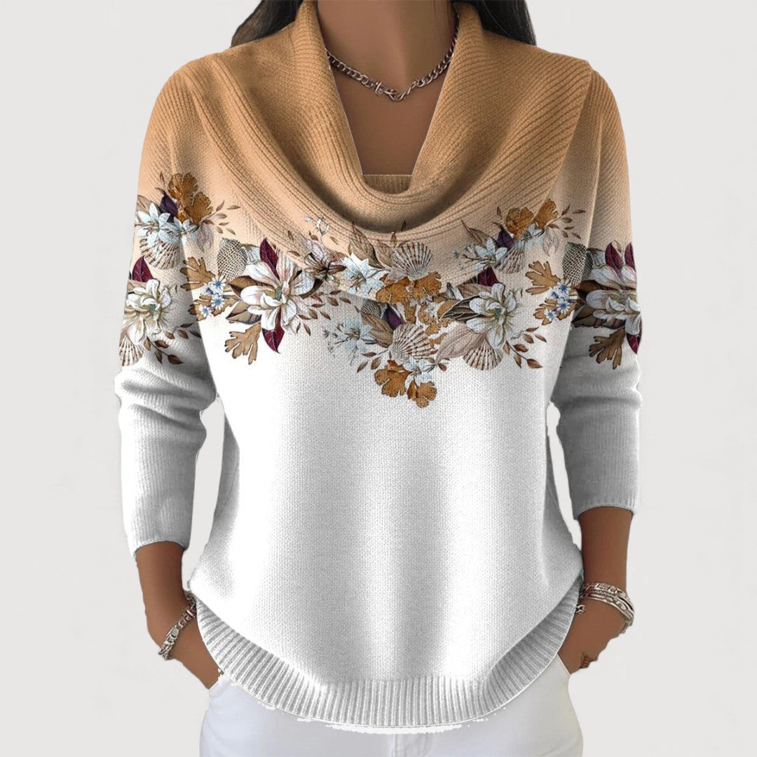 Ruth | Pull Fleuri à Col Roulé