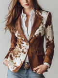 Irene | Blazer Vintage Imprimé Vache