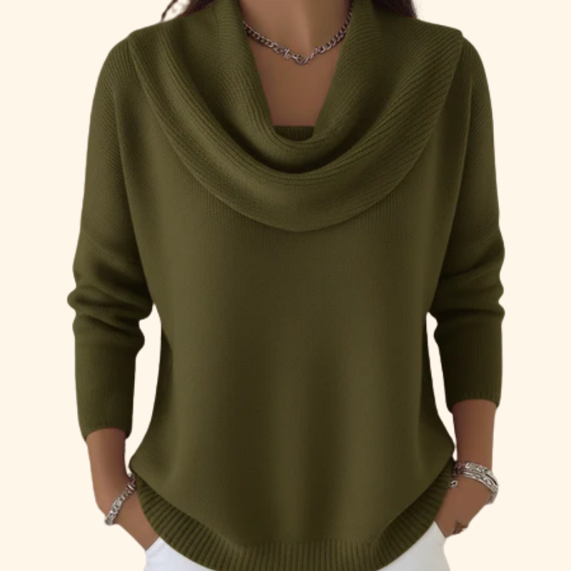 Raquel | Pull à Col Drapé