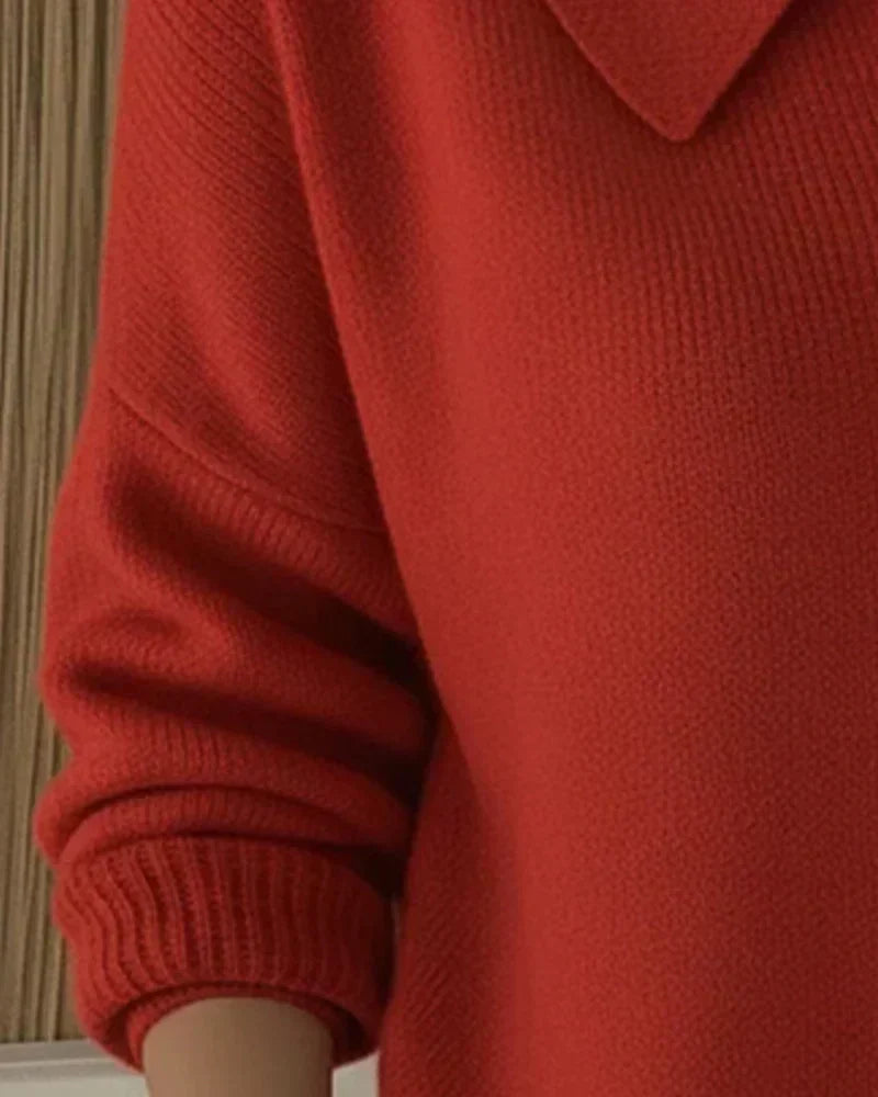 Sandra | Gilet en Maille à Col Chemise