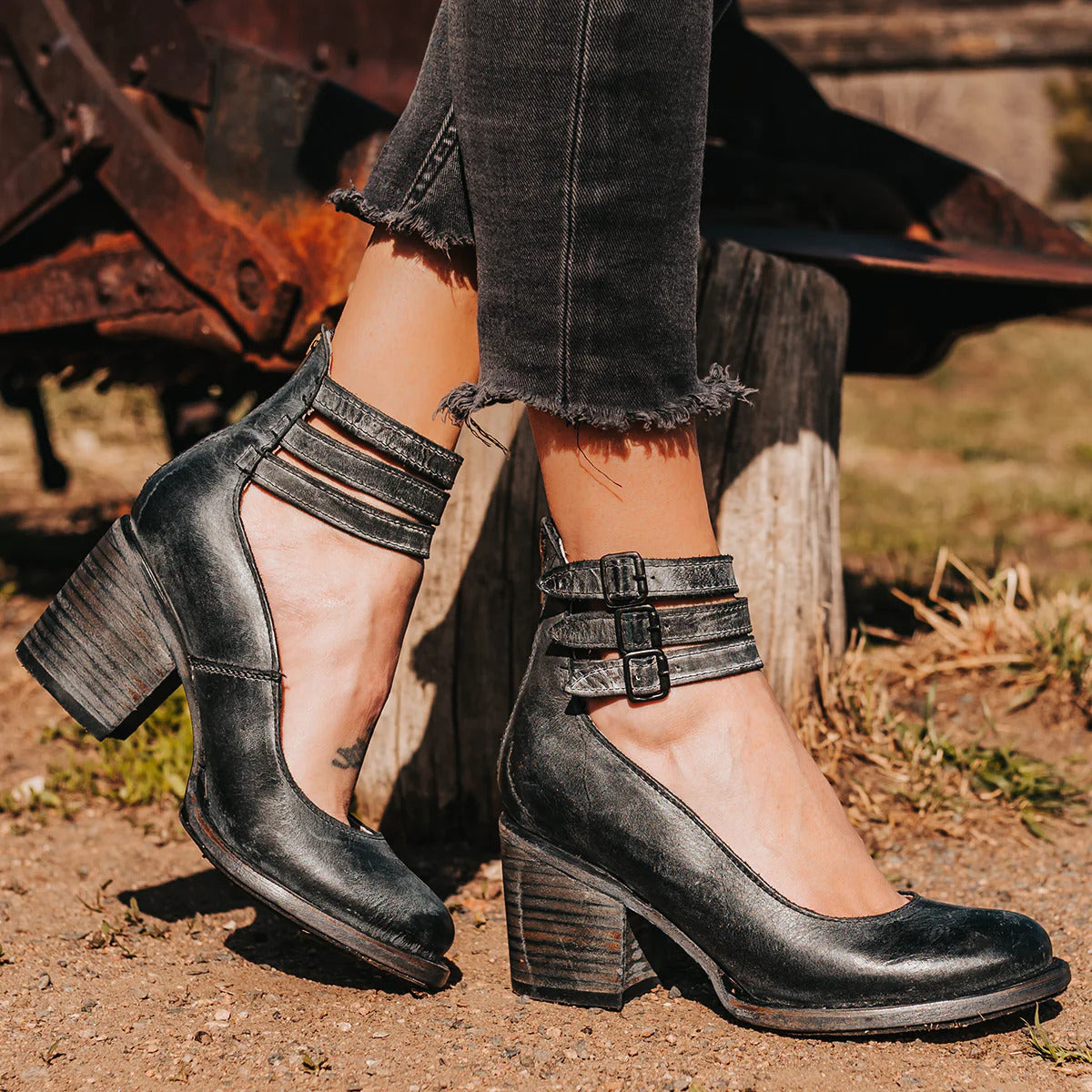 Talons en cuir Mirella