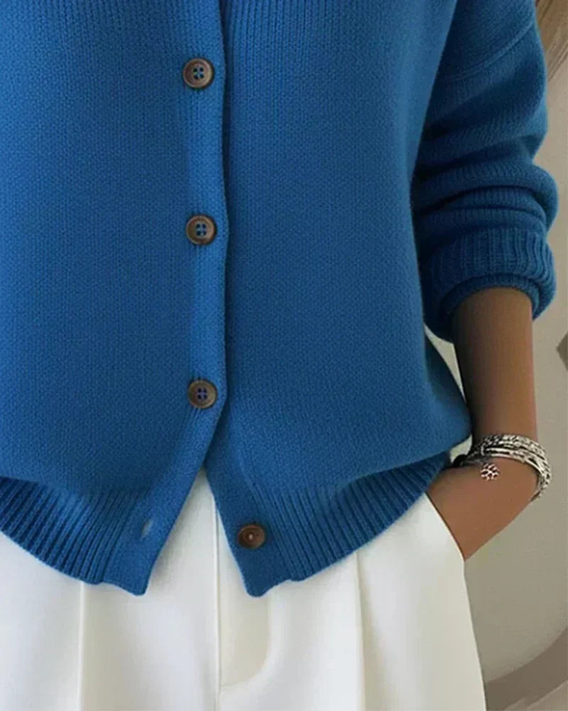 Sandra | Gilet en Maille à Col Chemise