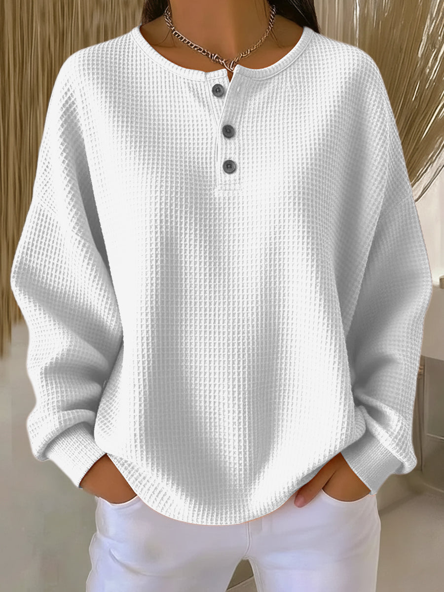 Virginia | Sweat Henley Gaufré