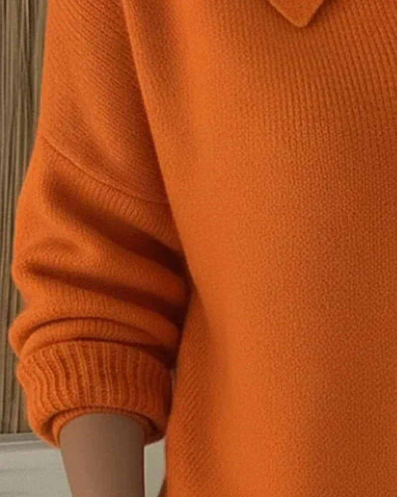 Sandra | Gilet en Maille à Col Chemise