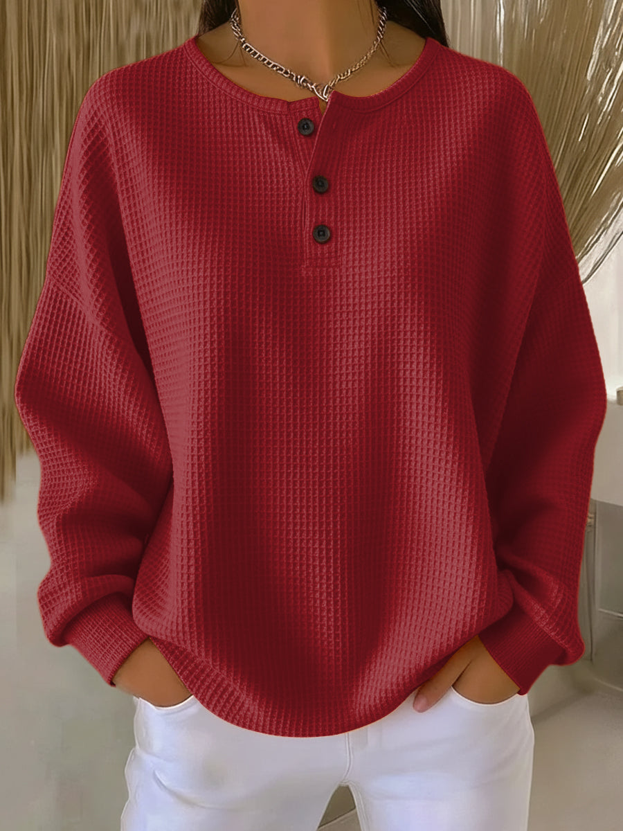 Virginia | Sweat Henley Gaufré