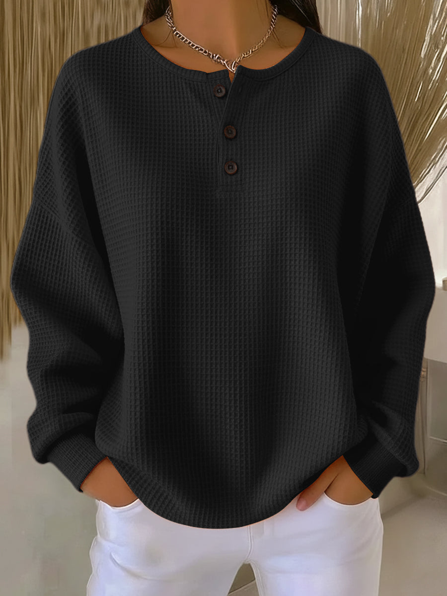 Virginia | Sweat Henley Gaufré