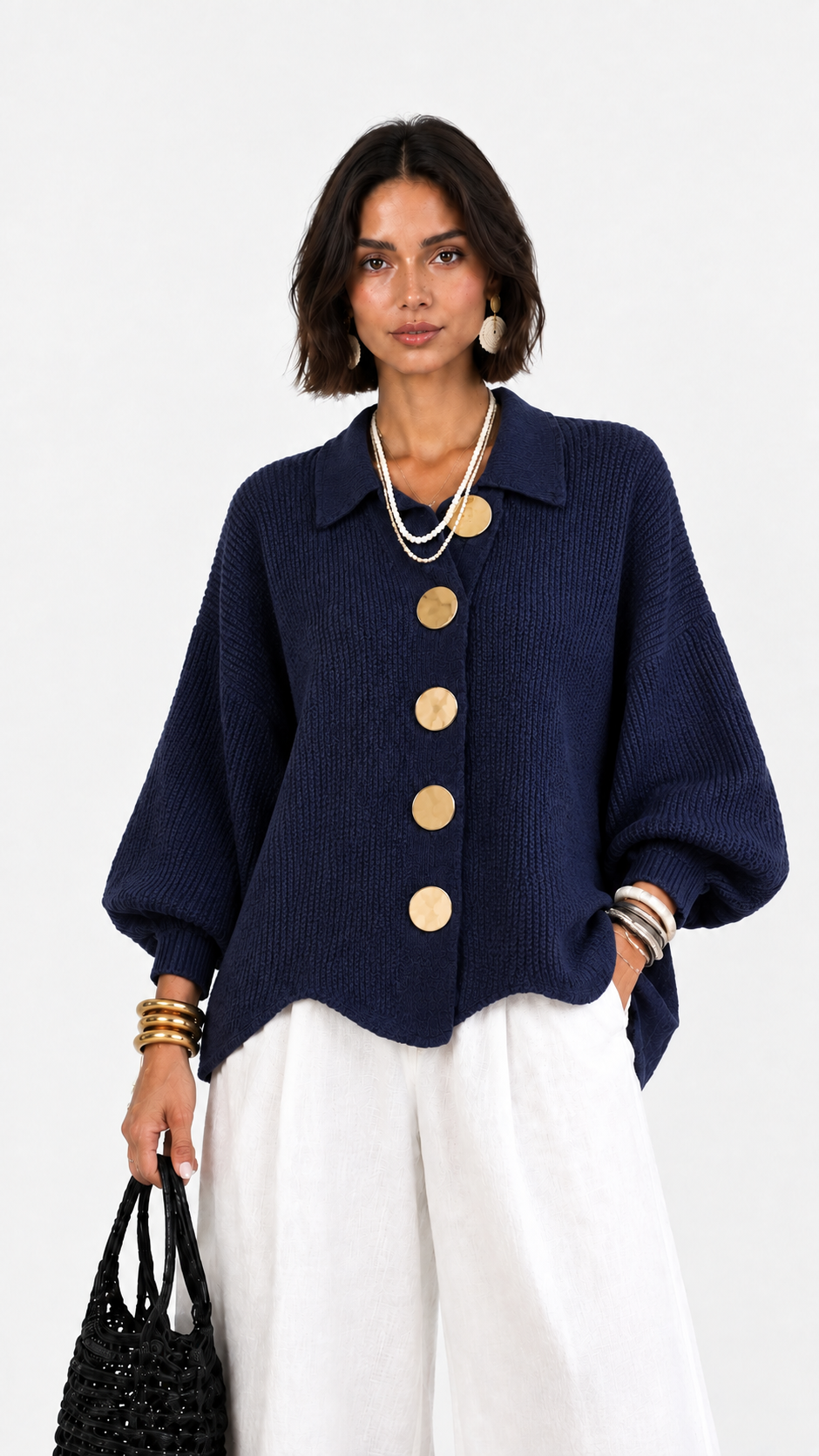 Alma | Gilet en Maille à Col