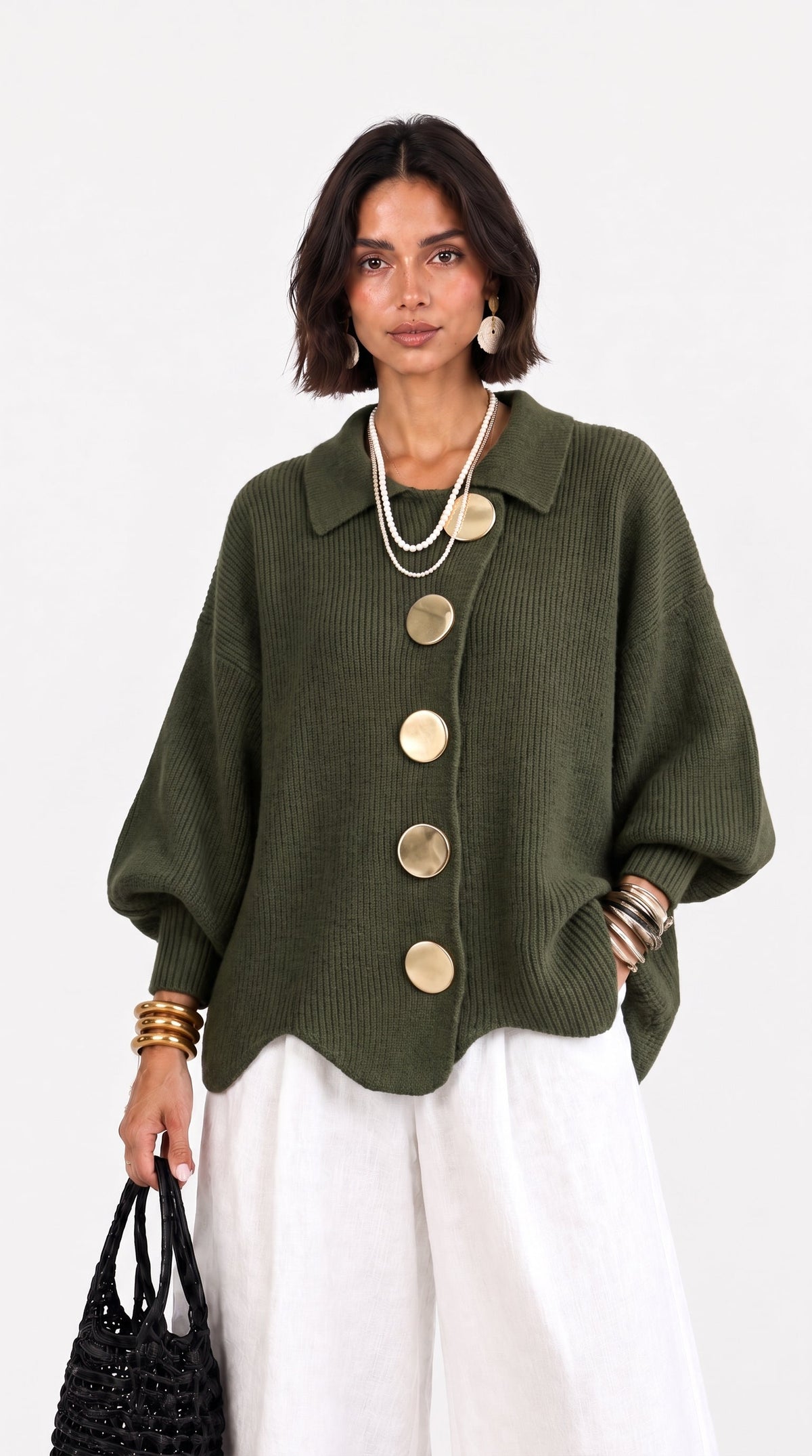 Alma | Gilet en Maille à Col