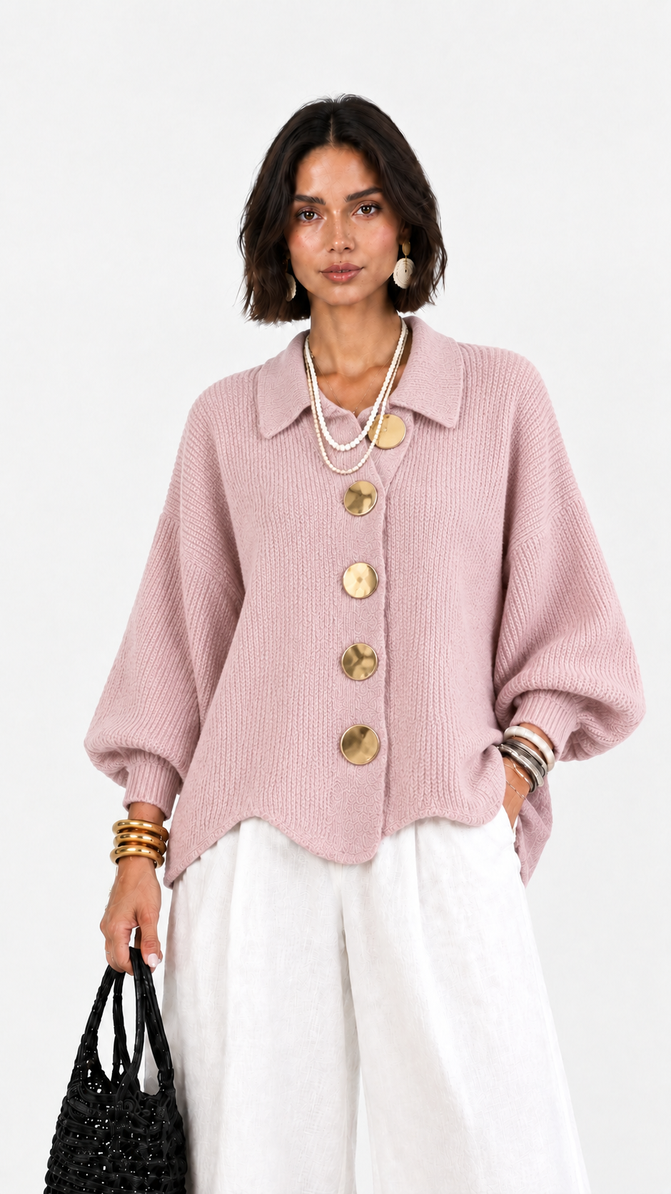 Alma | Gilet en Maille à Col