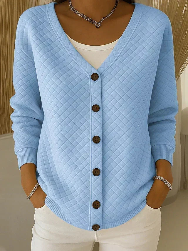 Rosa | Gilet en Maille Matelassé Boutonné