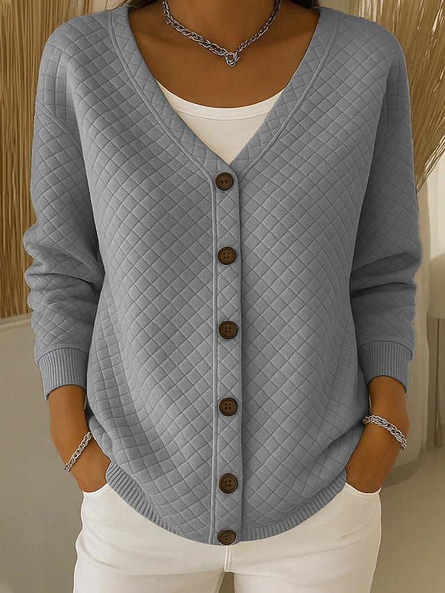 Rosa | Gilet en Maille Matelassé Boutonné