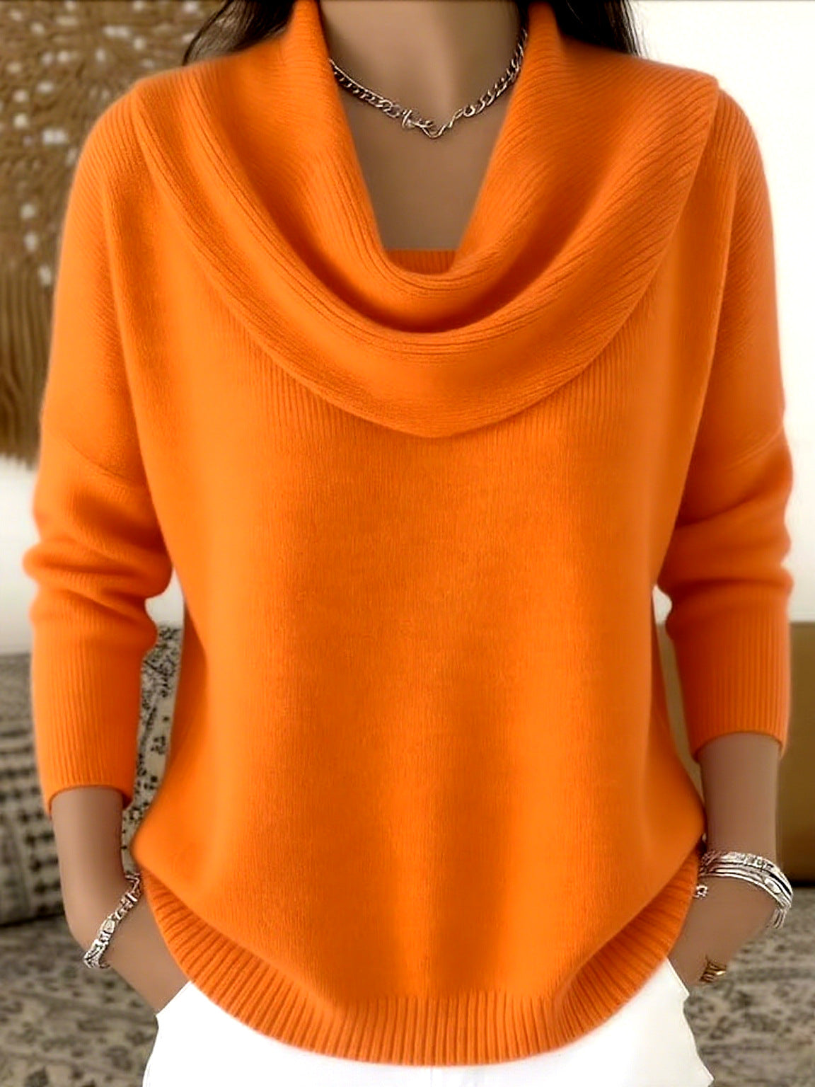 Raquel | Pull à Col Drapé