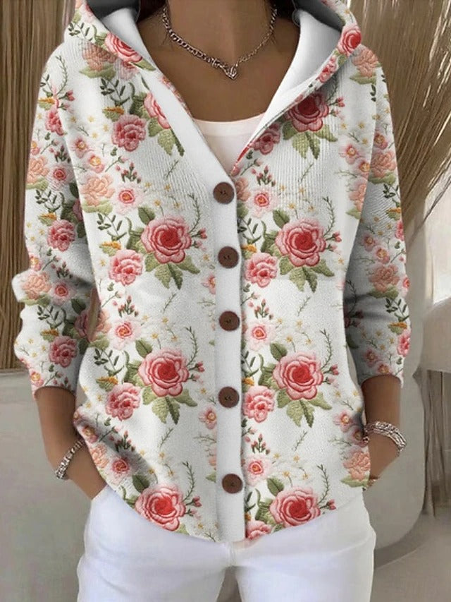 Camila | Gilet en Maille à Capuche