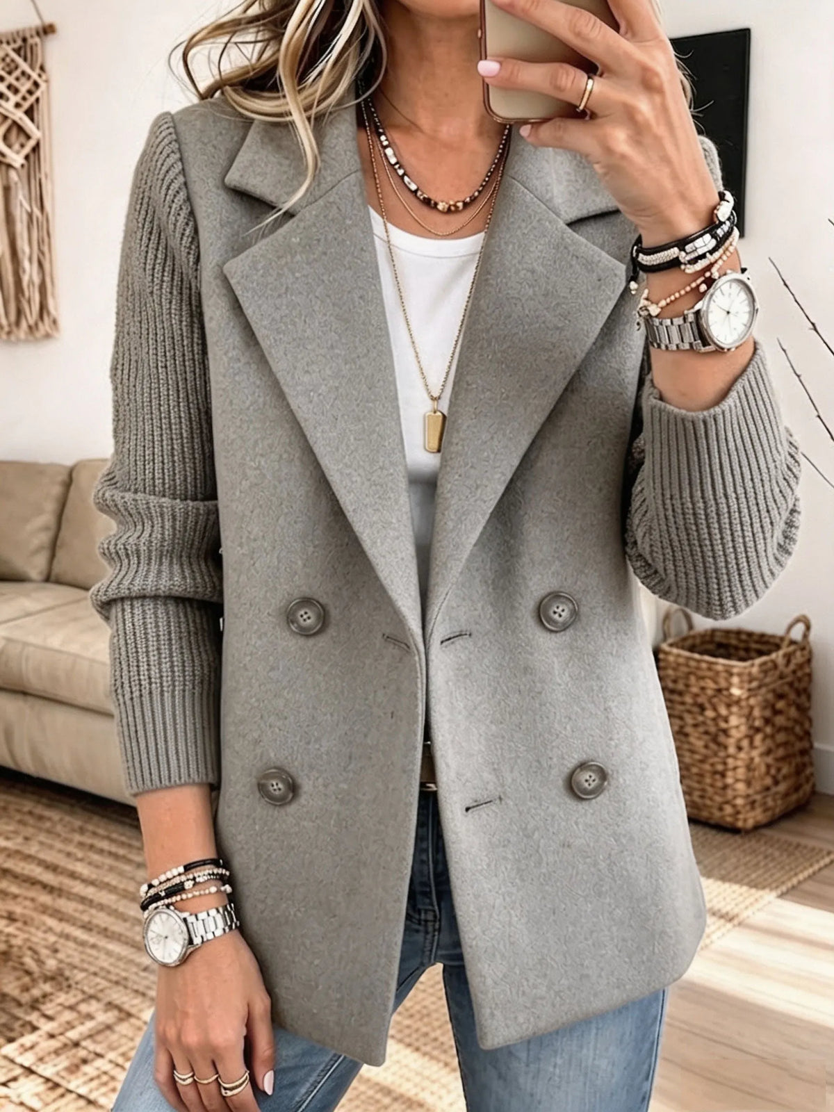 Elsa | Blazer à Manches en Maille