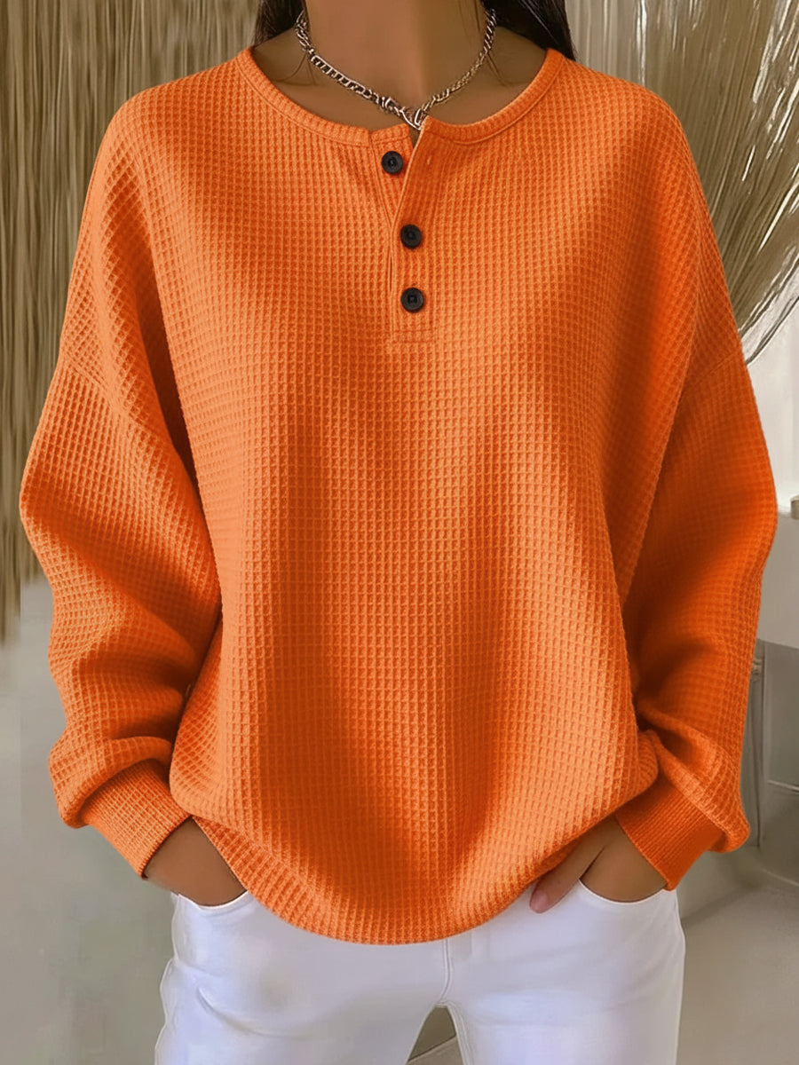 Virginia | Sweat Henley Gaufré