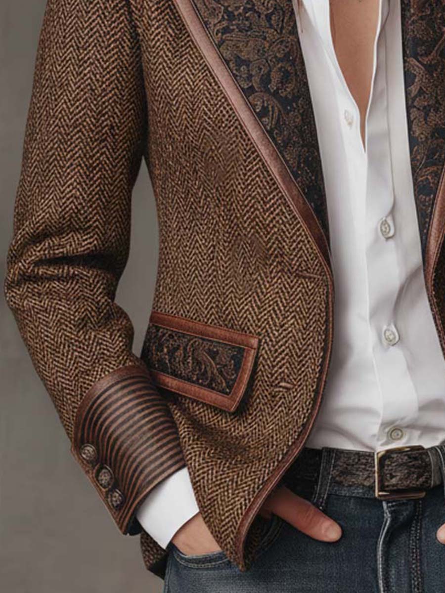 Catalina | Blazer à Empiècements Chevrons