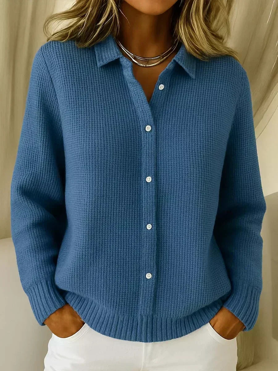 Sonia | Gilet en Maille Texturée Boutonné