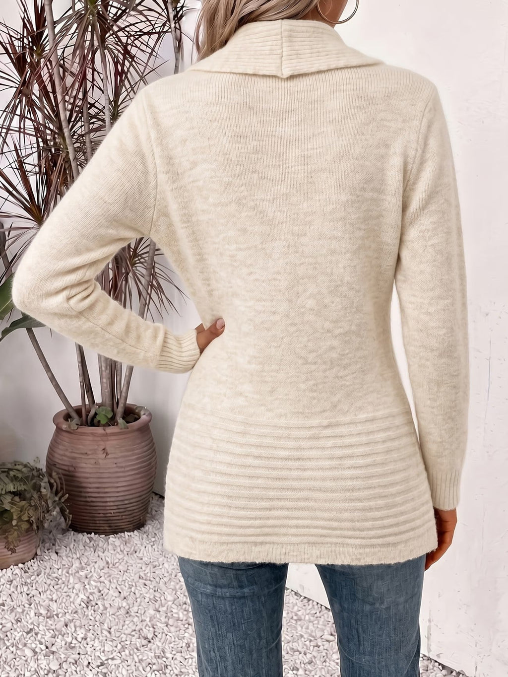 Eulalia | Gilet en Maille Côtelée à Boutons Latéraux