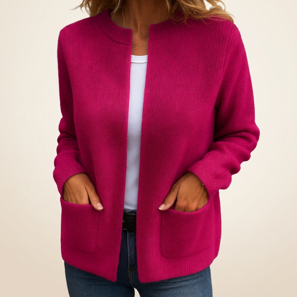 Fátima | Gilet en Maille Zippé à Poches
