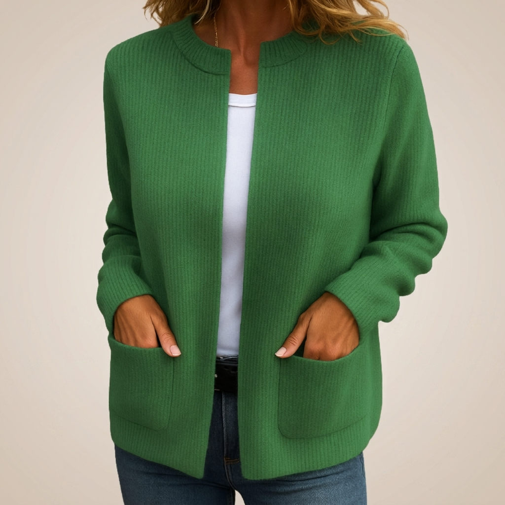 Fátima | Gilet en Maille Zippé à Poches