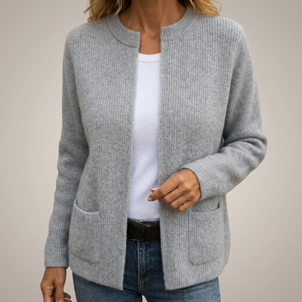 Fátima | Gilet en Maille Zippé à Poches