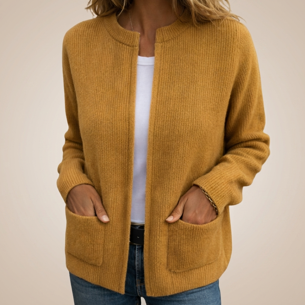 Fátima | Gilet en Maille Zippé à Poches