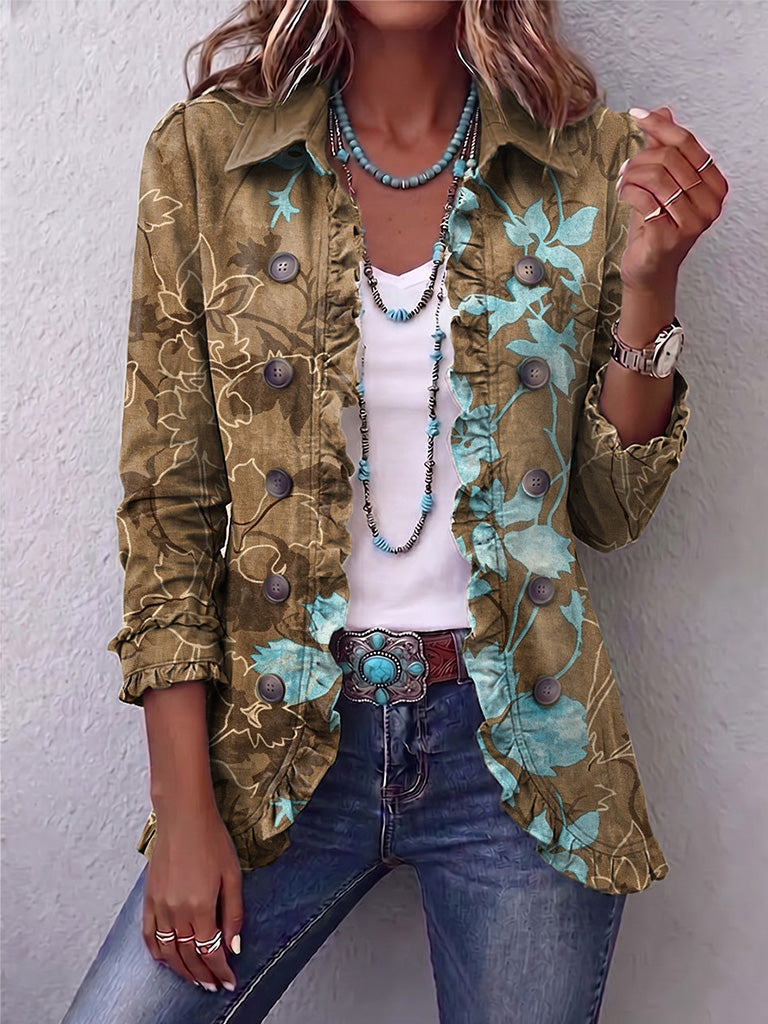 Esperanza | Veste Florale Dégradé à Volants