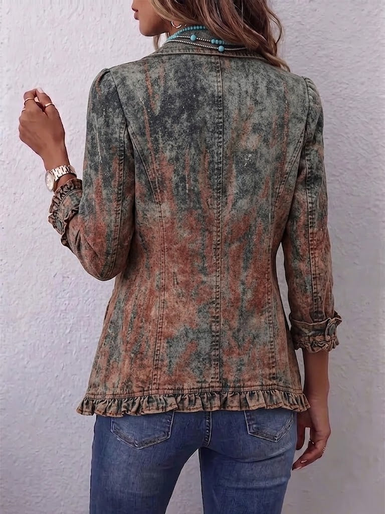 Claudia | Veste Dégradé Texturé à Volants