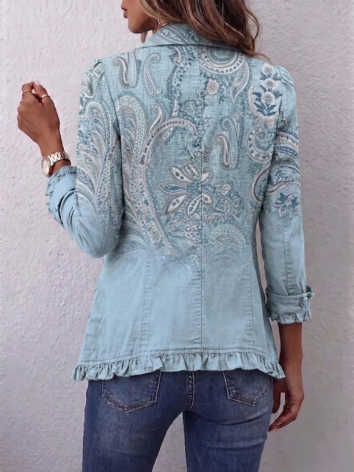 Amelia | Veste Cachemire Vintage à Volants