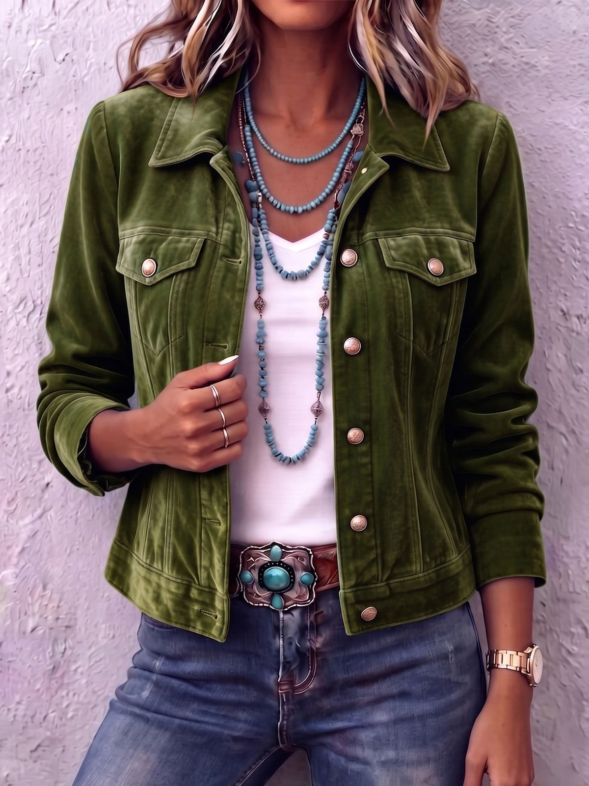 Ana | Veste en Velours Bohème d'Inspiration Vintage