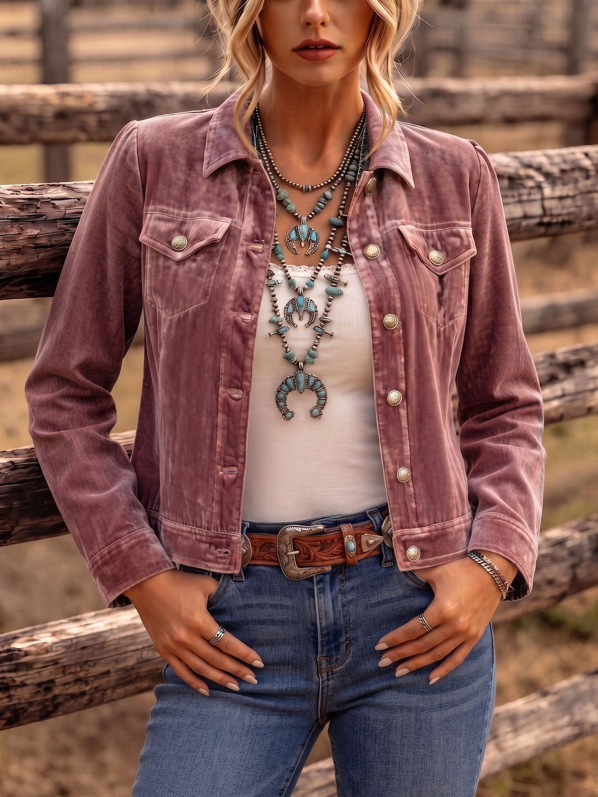 Ana | Veste en Velours Bohème d'Inspiration Vintage