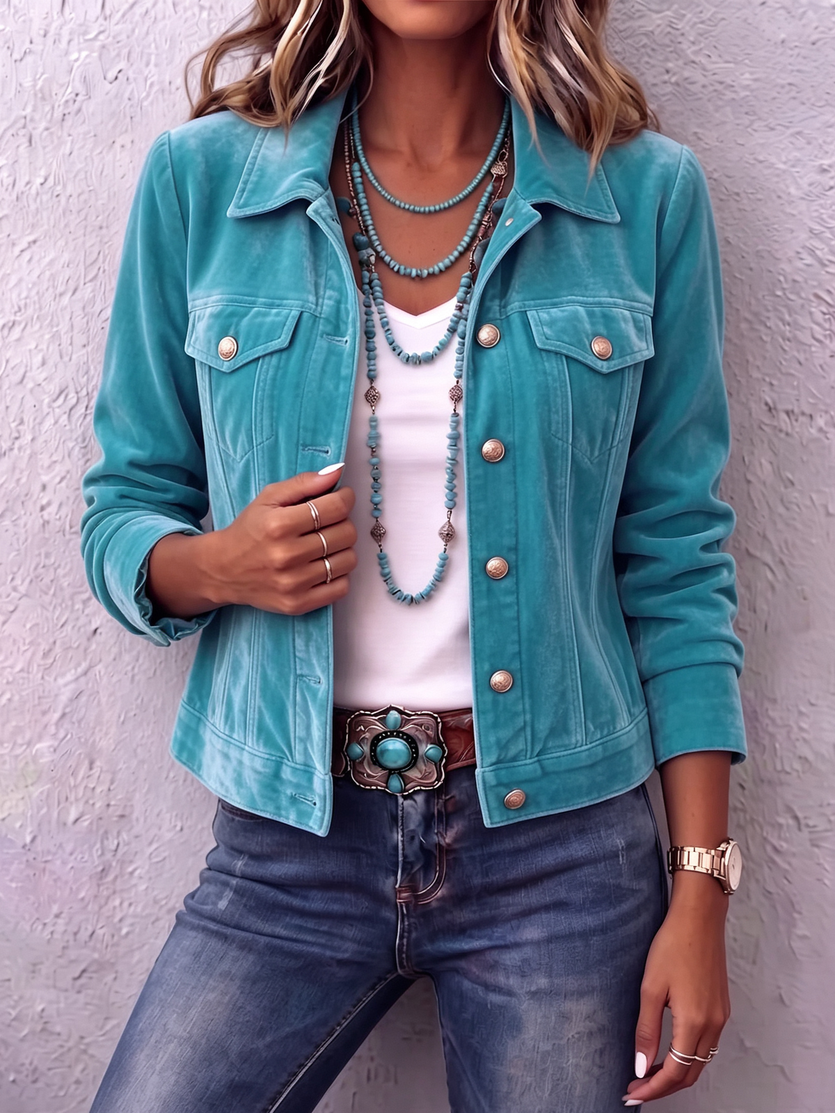 Ana | Veste en Velours Bohème d'Inspiration Vintage